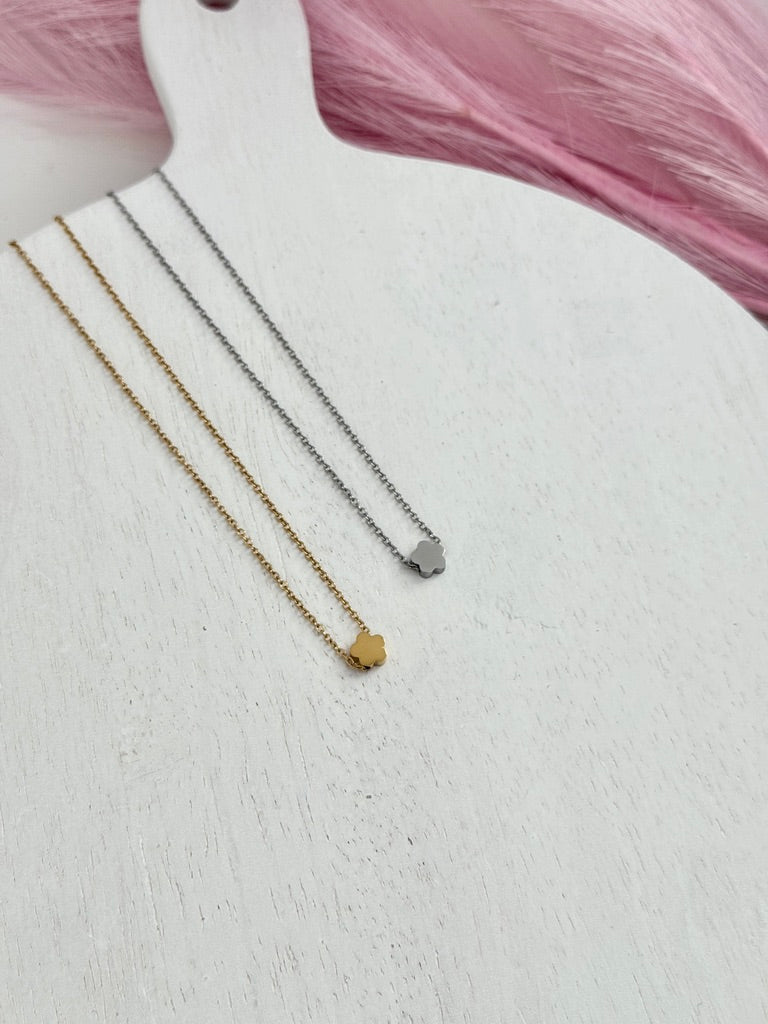 Personalized Tiny Flower Necklace