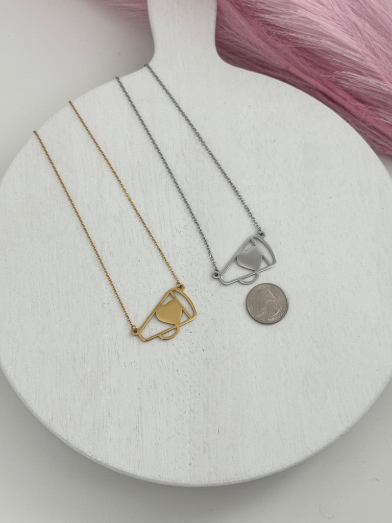 Personalized Megaphone Necklace