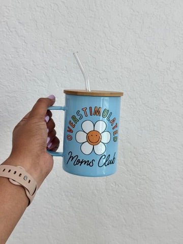 Blue Coffee Glass Mug