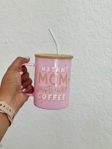 Pink Coffee Glass Mug
