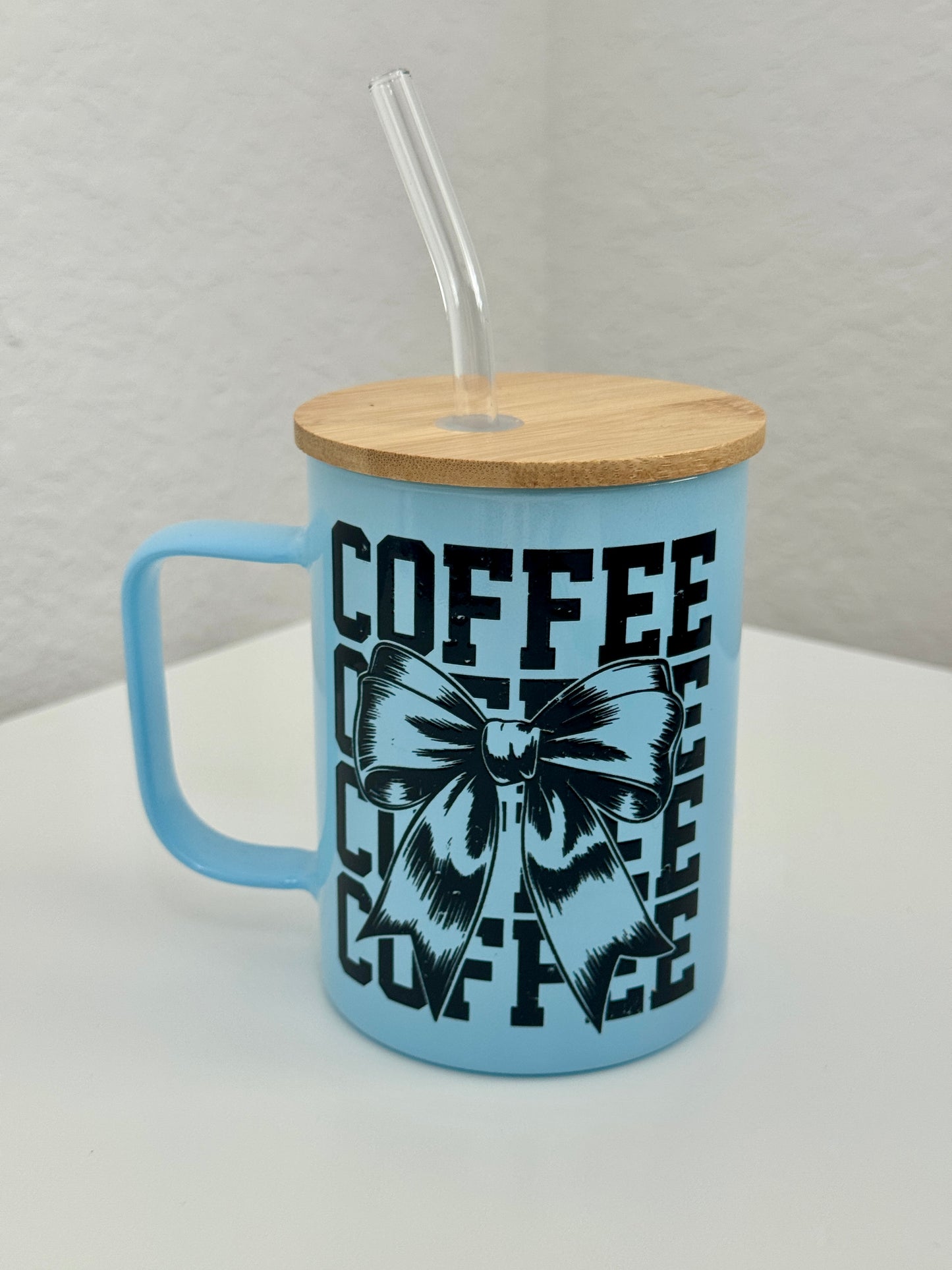 Blue Coffee Glass Mug