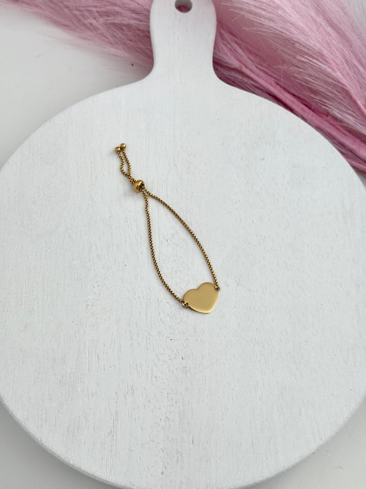 Personalized Heart Adjustable Bracelet