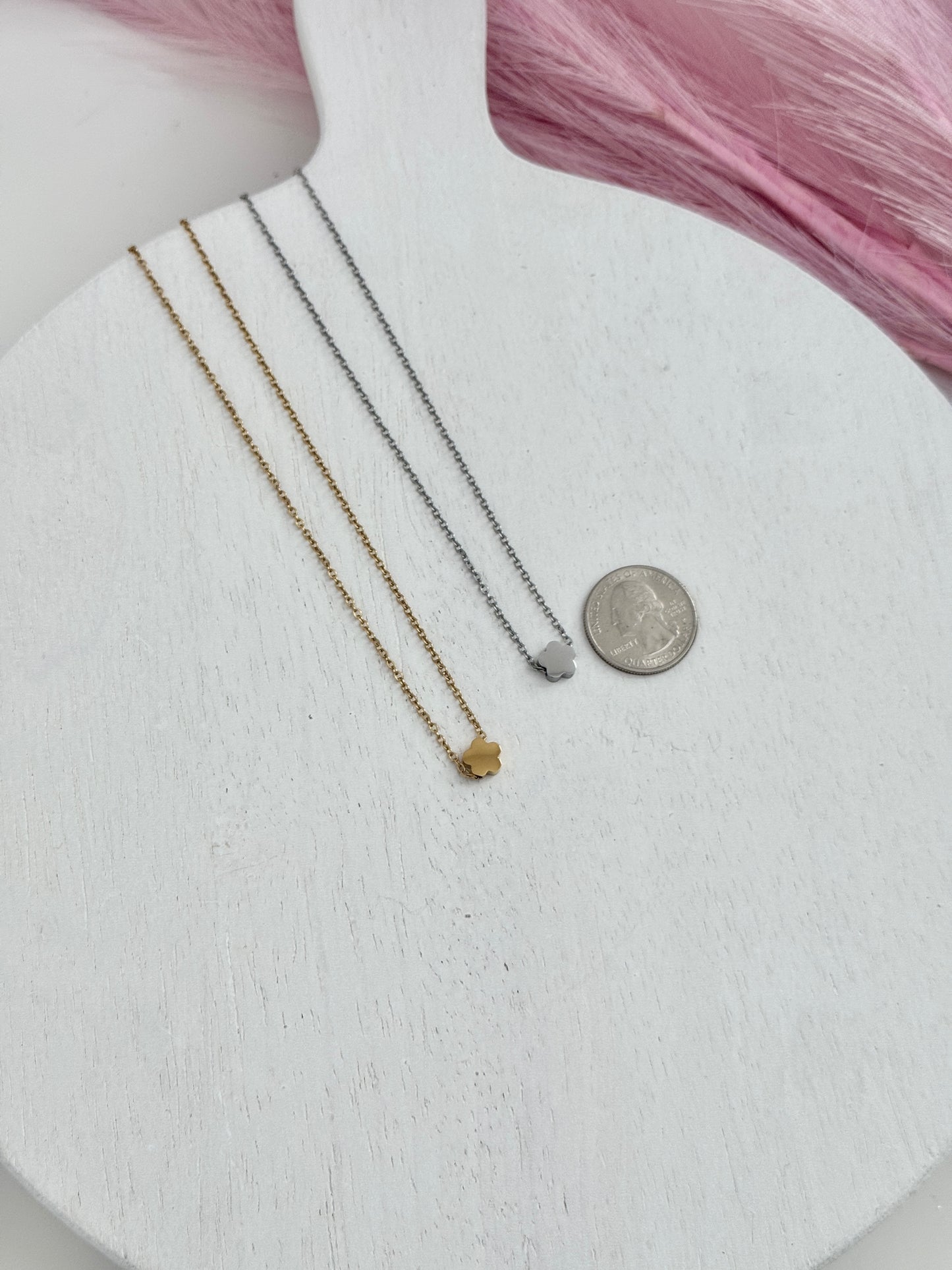 Personalized Tiny Flower Necklace