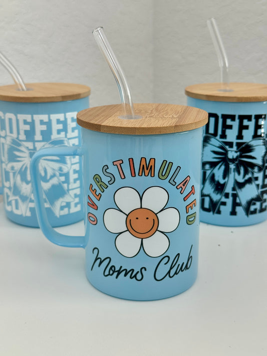 Blue Coffee Glass Mug