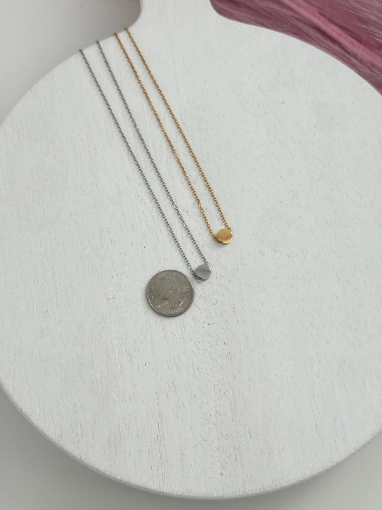 Personalized Tiny Circle Necklace