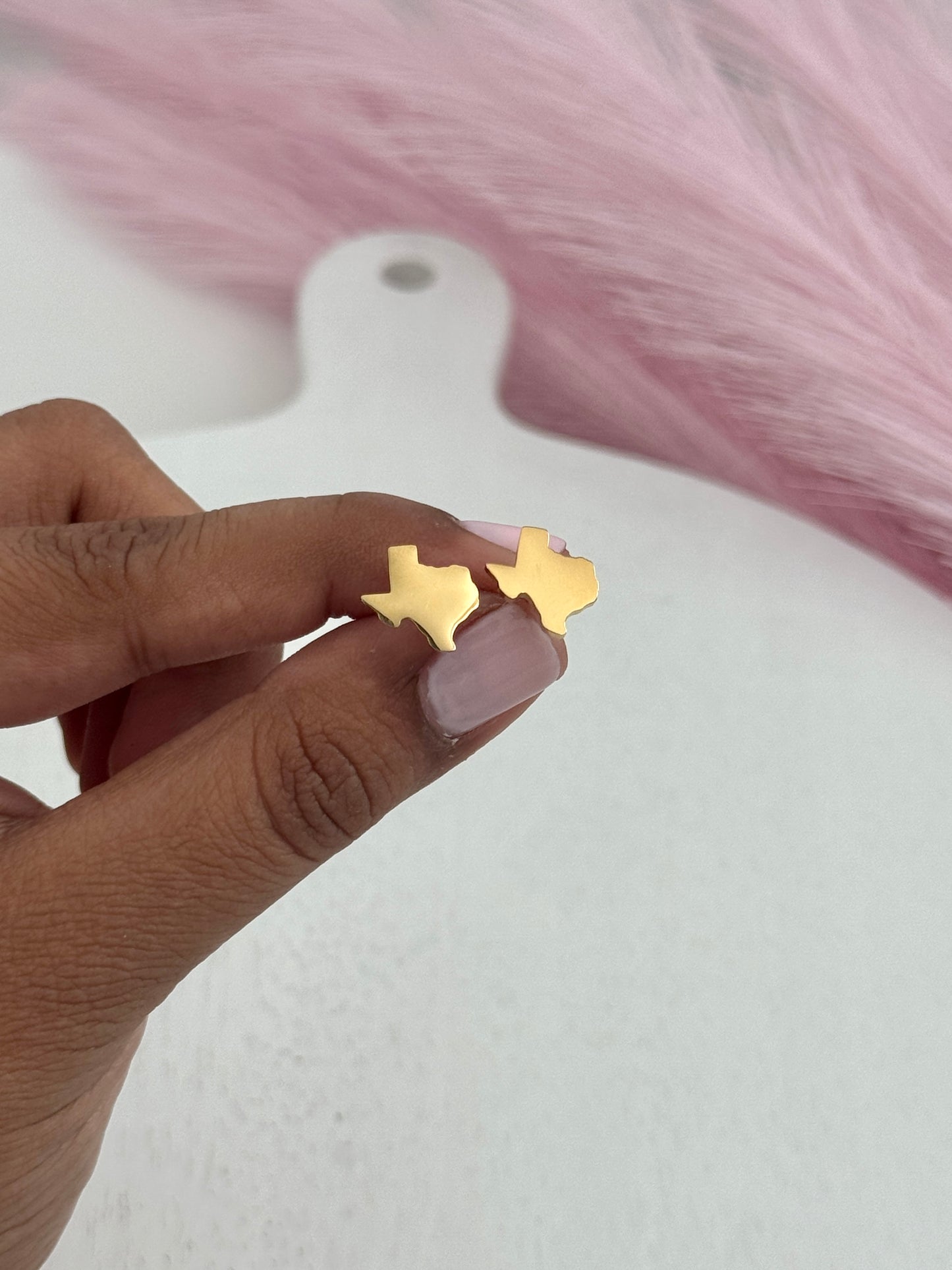 Personalized Texas Stud Earrings