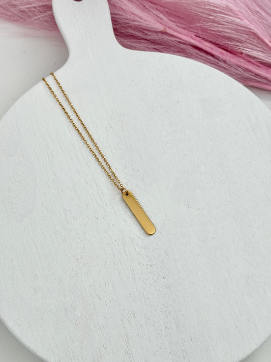 Personalized Vertical Bar Necklace