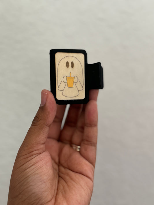 Ghostly Drinks Mini Claw Clip