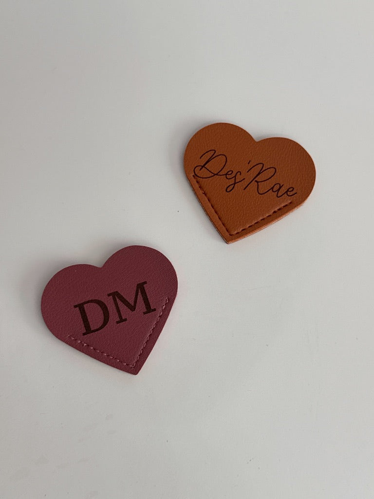 Personalized Heart Shaped Corner Bookmark