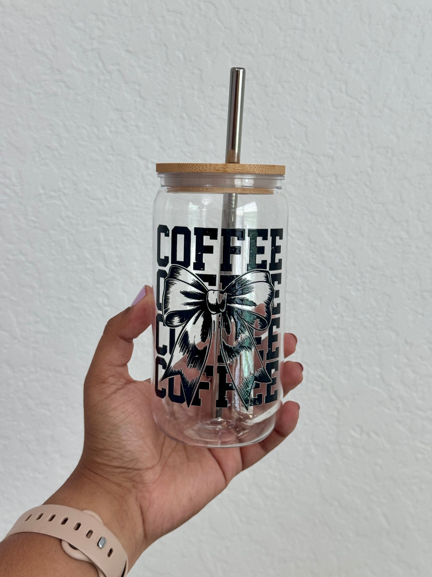 Coffee Bow Acrylic Can