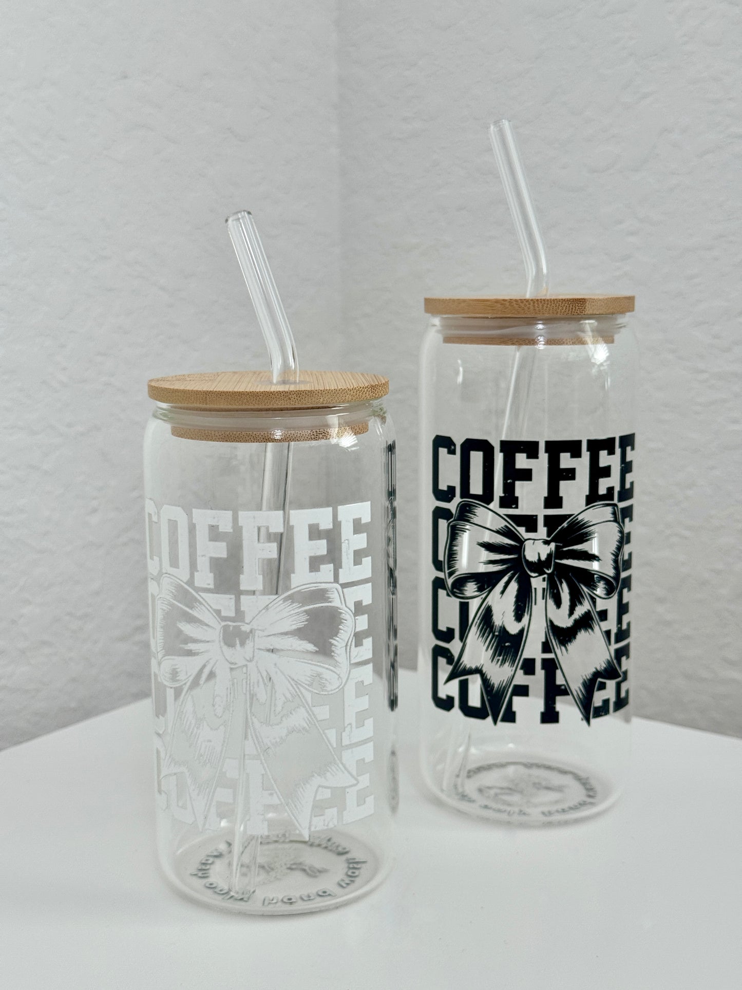 Coffee Bow Glass Can