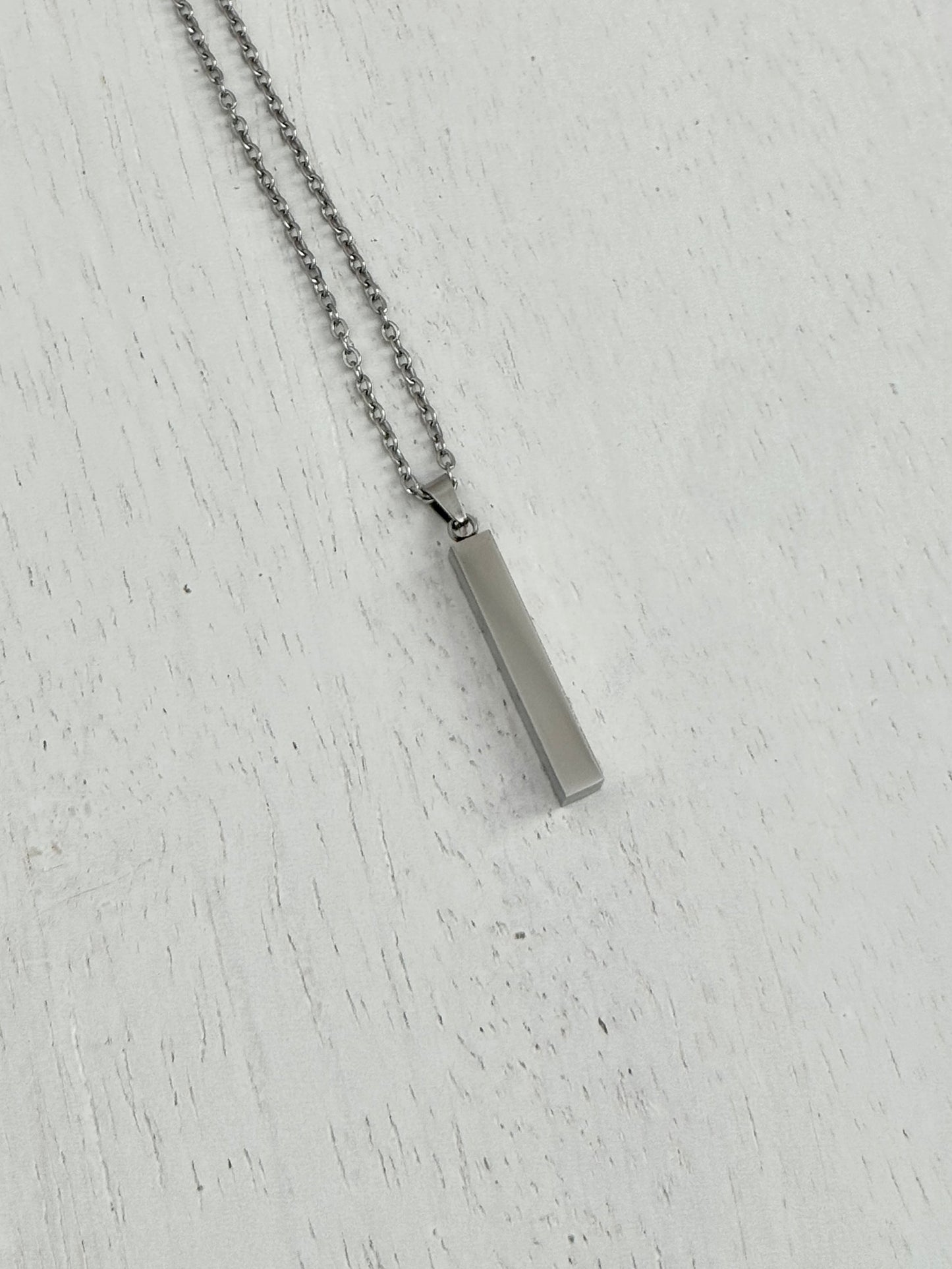 Personalized Four Sided Bar Necklace