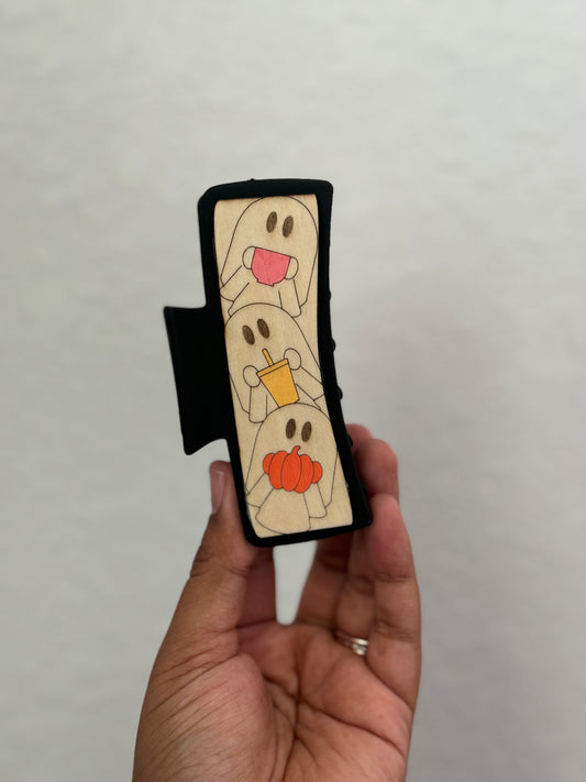 Ghostly Drinks Jumbo Claw Clip