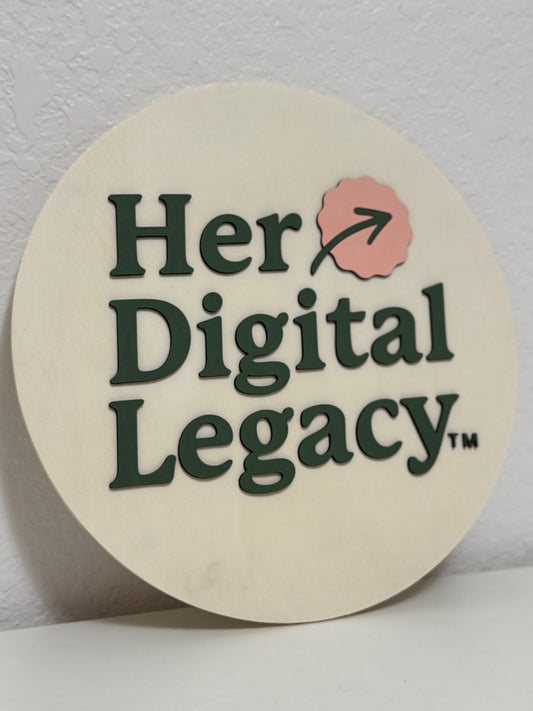 Business Logo 14" Round Wood Sign