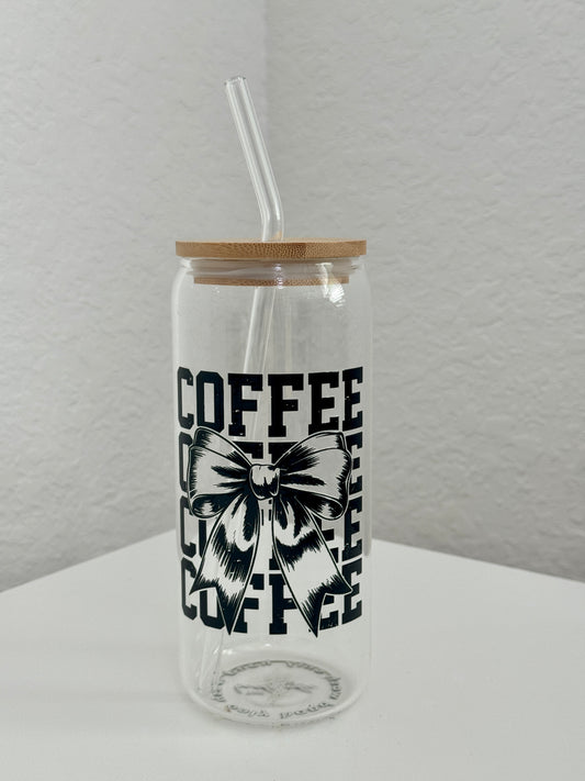 Coffee Bow Glass Can