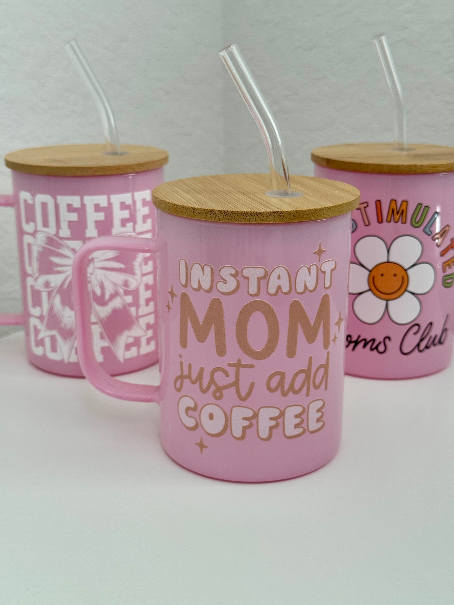 Pink Coffee Glass Mug