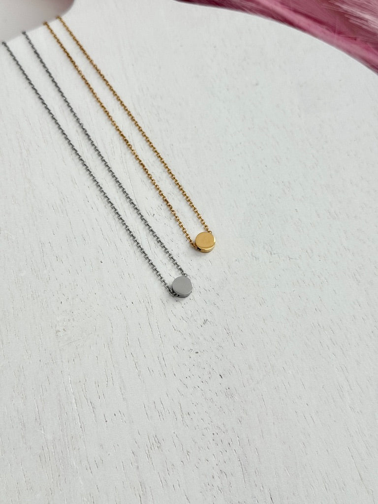 Personalized Tiny Circle Necklace
