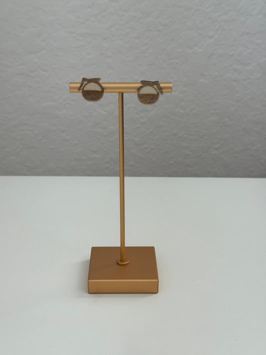 Coffee Pot Stud Earrings