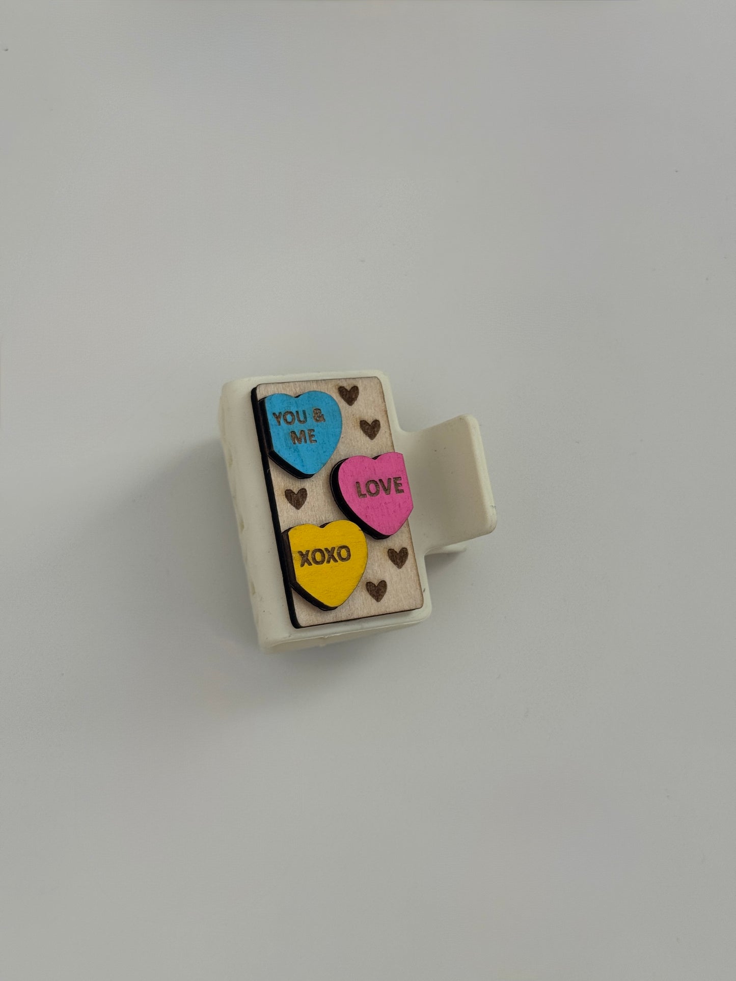 Conversation Hearts Claw Clip