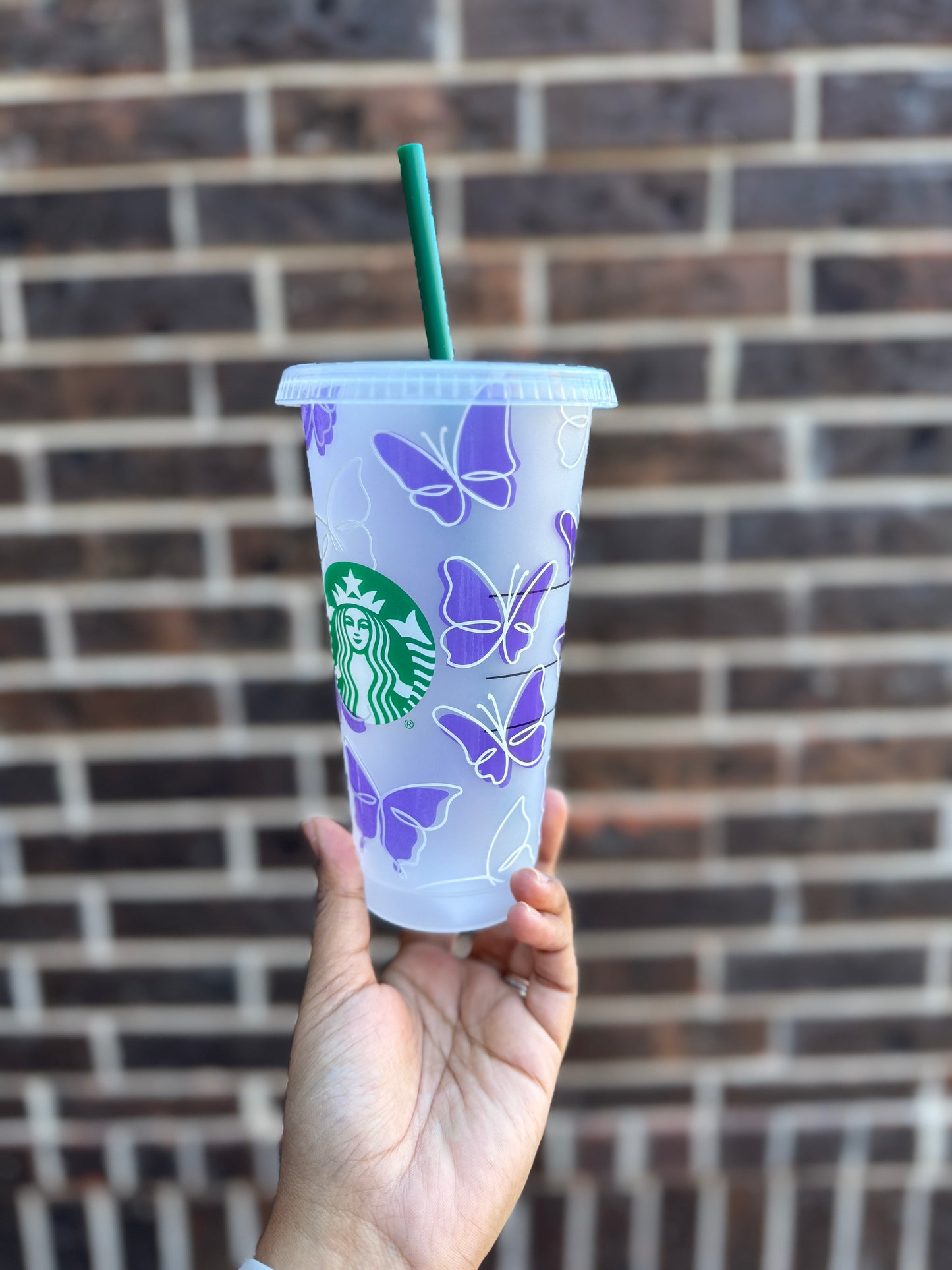 Reusable Starbucks Color Changing Cold Cup - Butterflies
