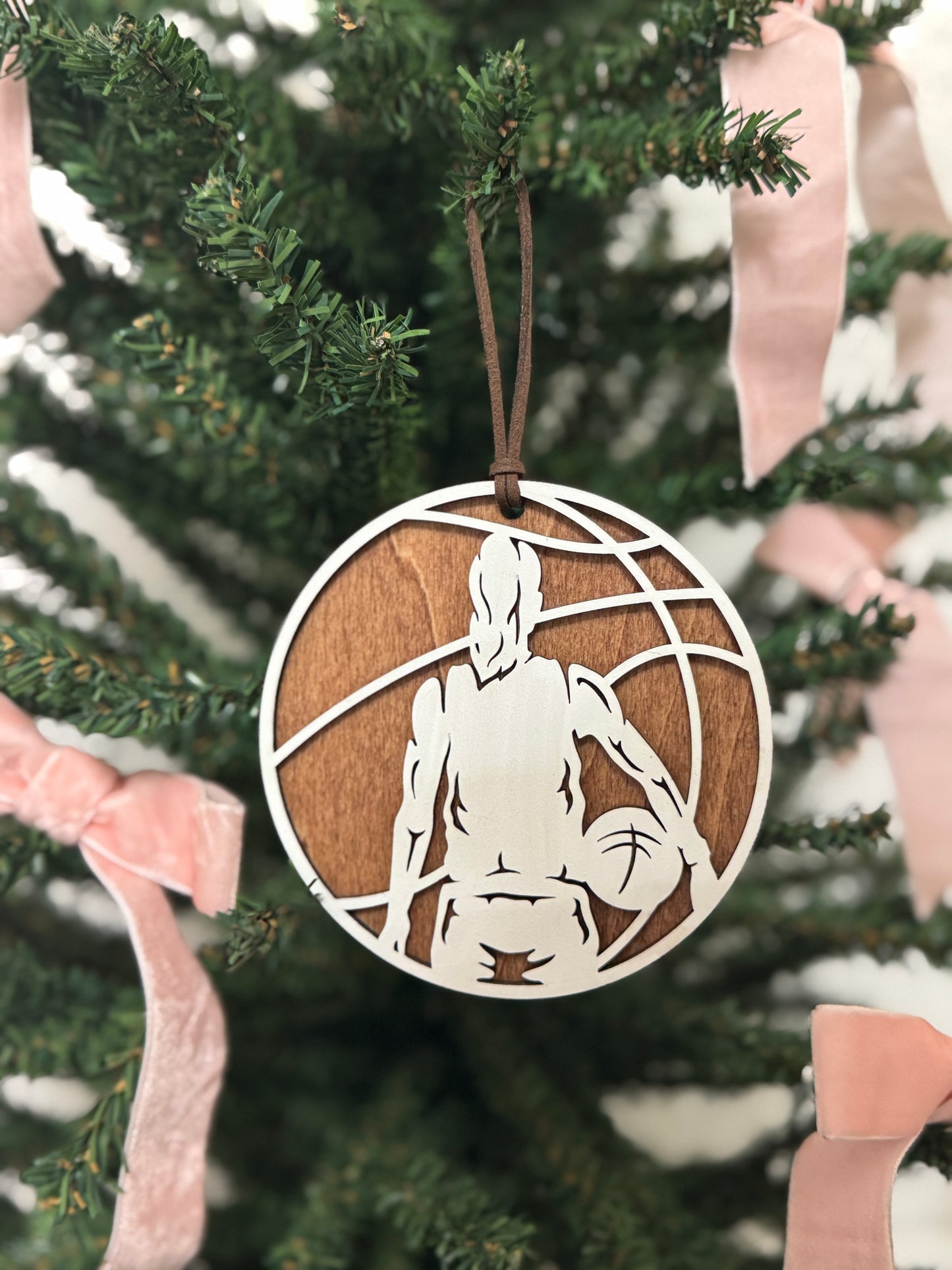Personalized Women's Basketball Ornament