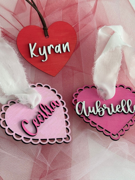 Personalized Heart Name Tag