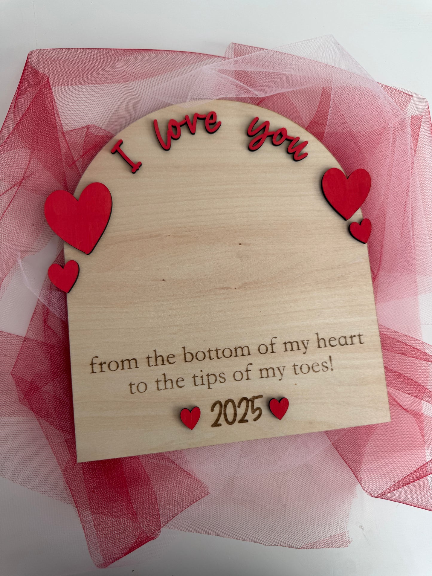 Personalized I love you Foot Print Keepsake