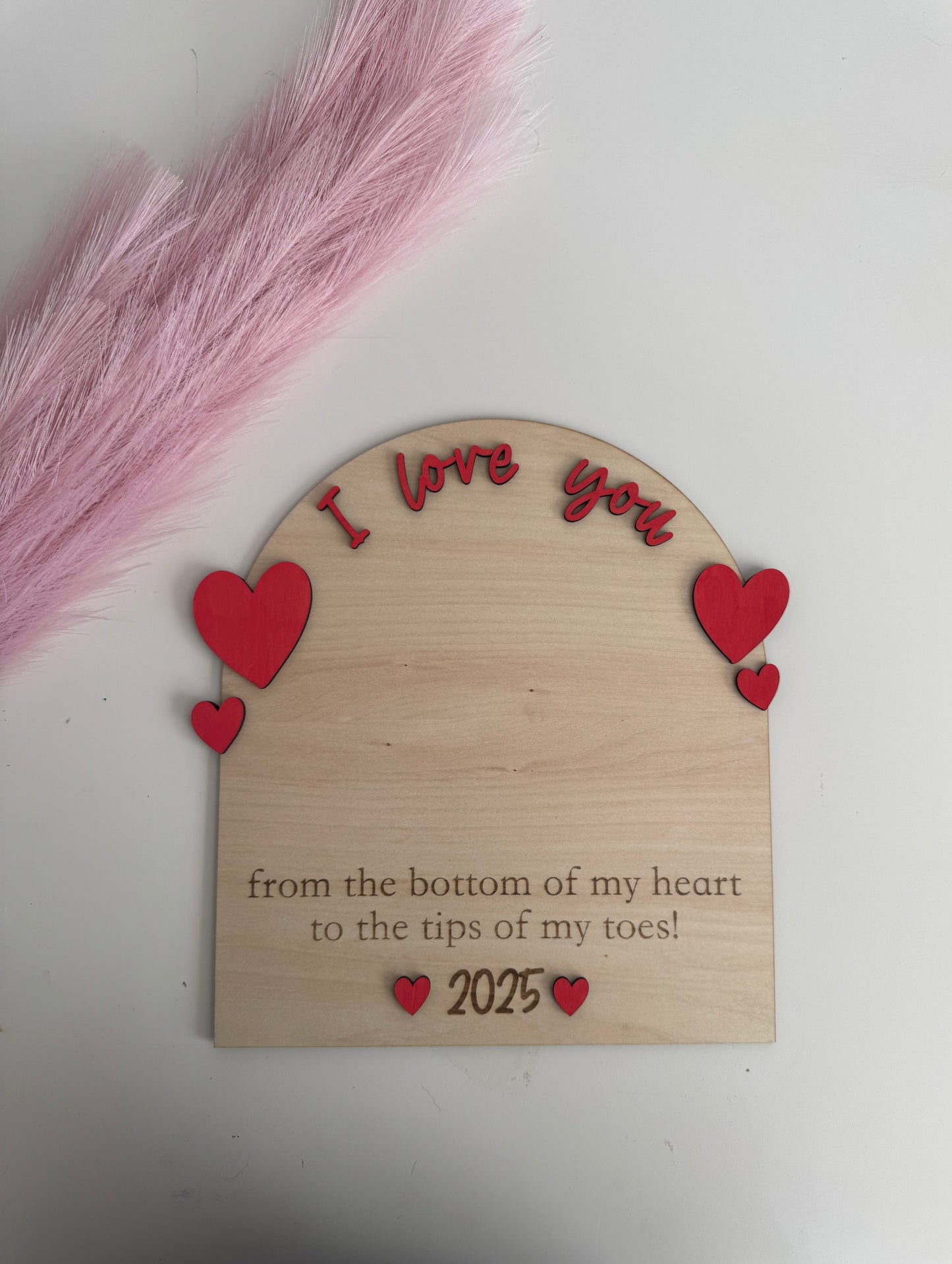 Personalized I love you Foot Print Keepsake