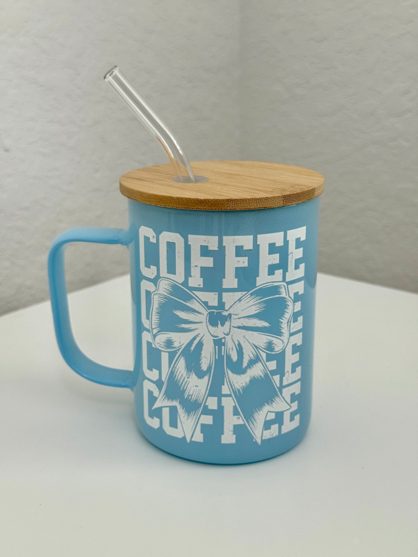 Blue Coffee Glass Mug