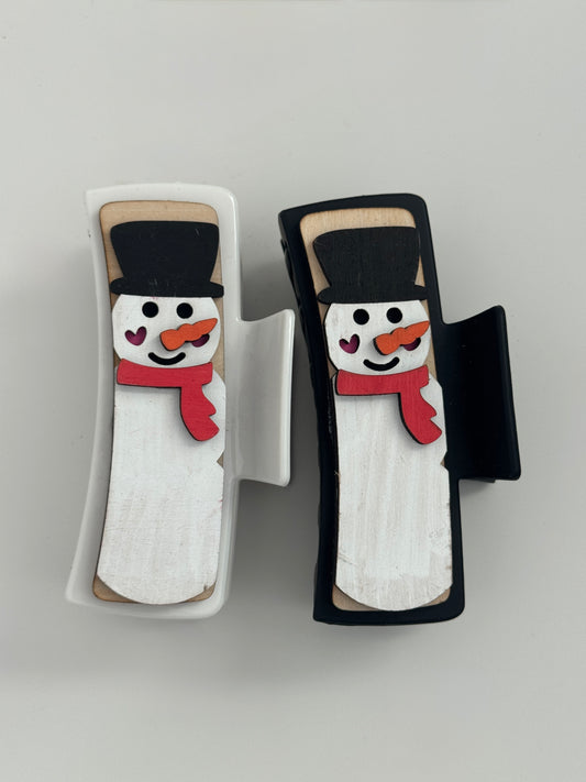 Snowman Claw Clip