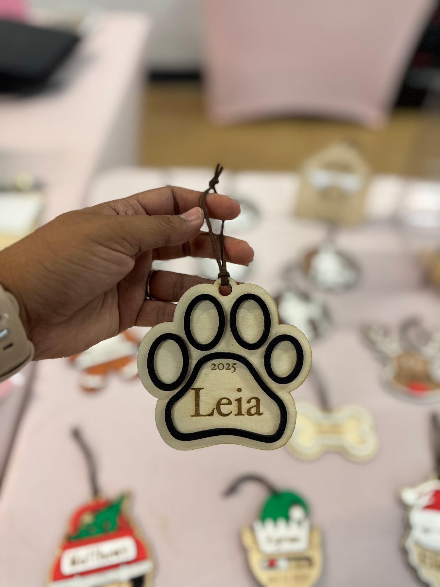 Personalized Paw Print Ornament
