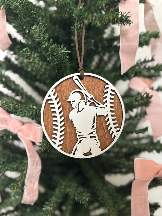 Personalized Softball Ornament